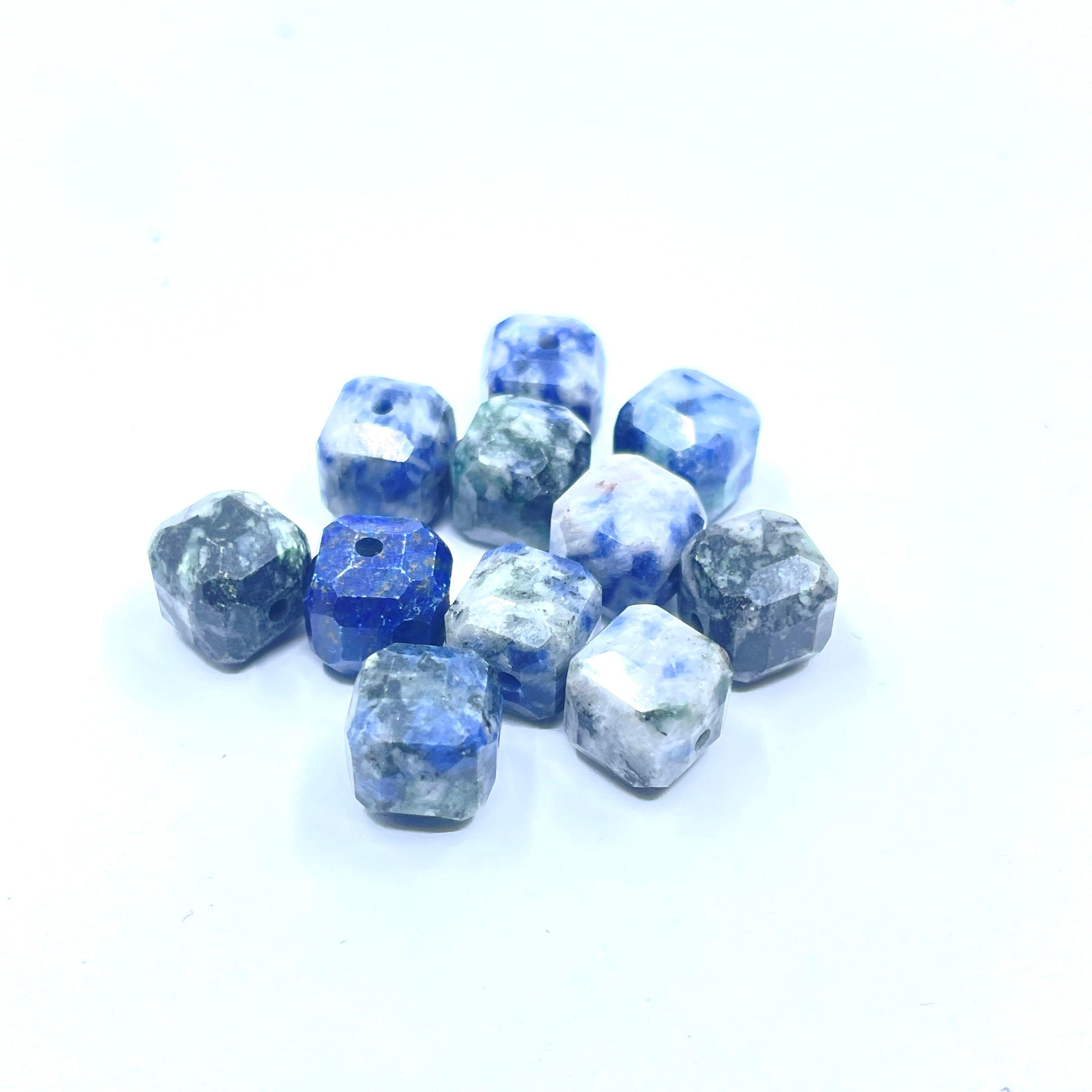 8mm cube faceted sodalite