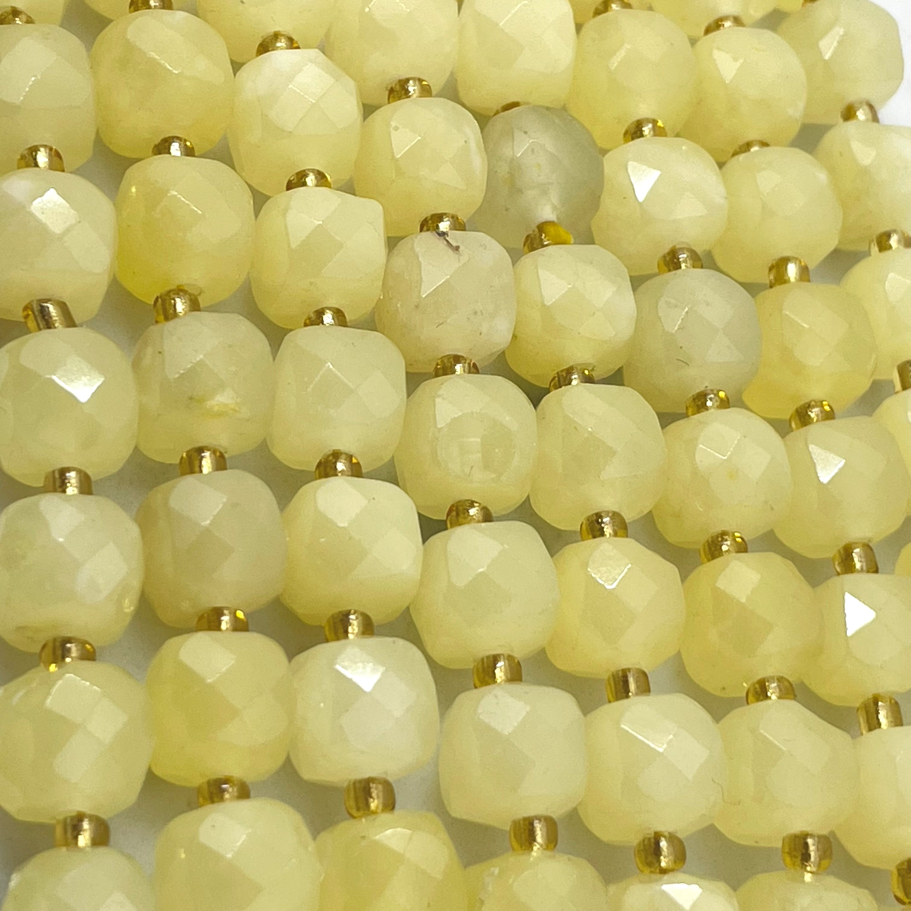 8mm Cube Faceted Agate Beads ( Half Strand )