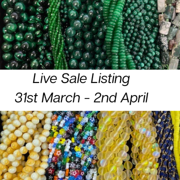 Live Sale Listing For March 31st - April 2nd agatebrain ( 10 items of beads & findings)