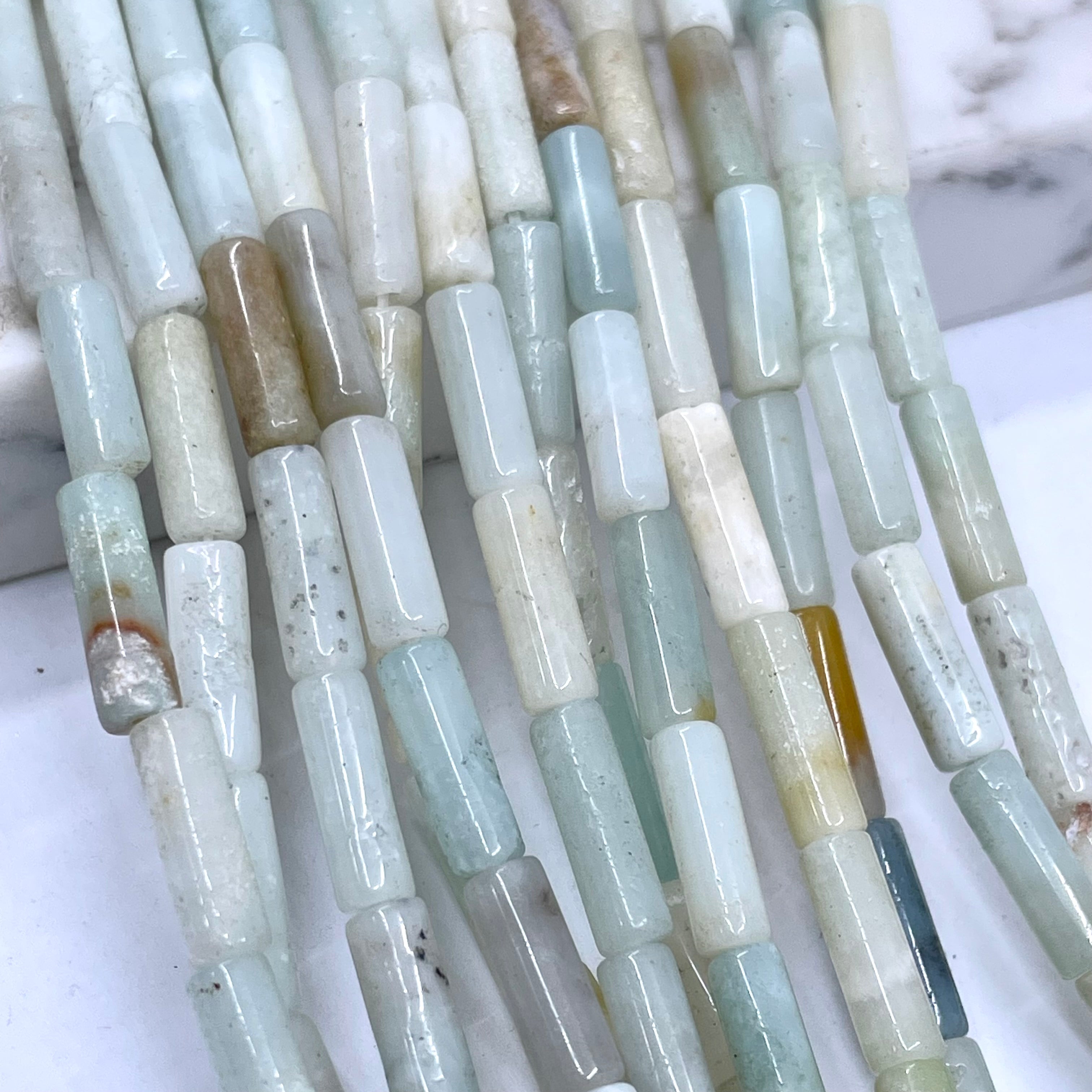 Gemstone Tube Cylinder Beads
