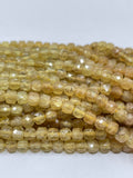 4mm cube faceted yellow apatite