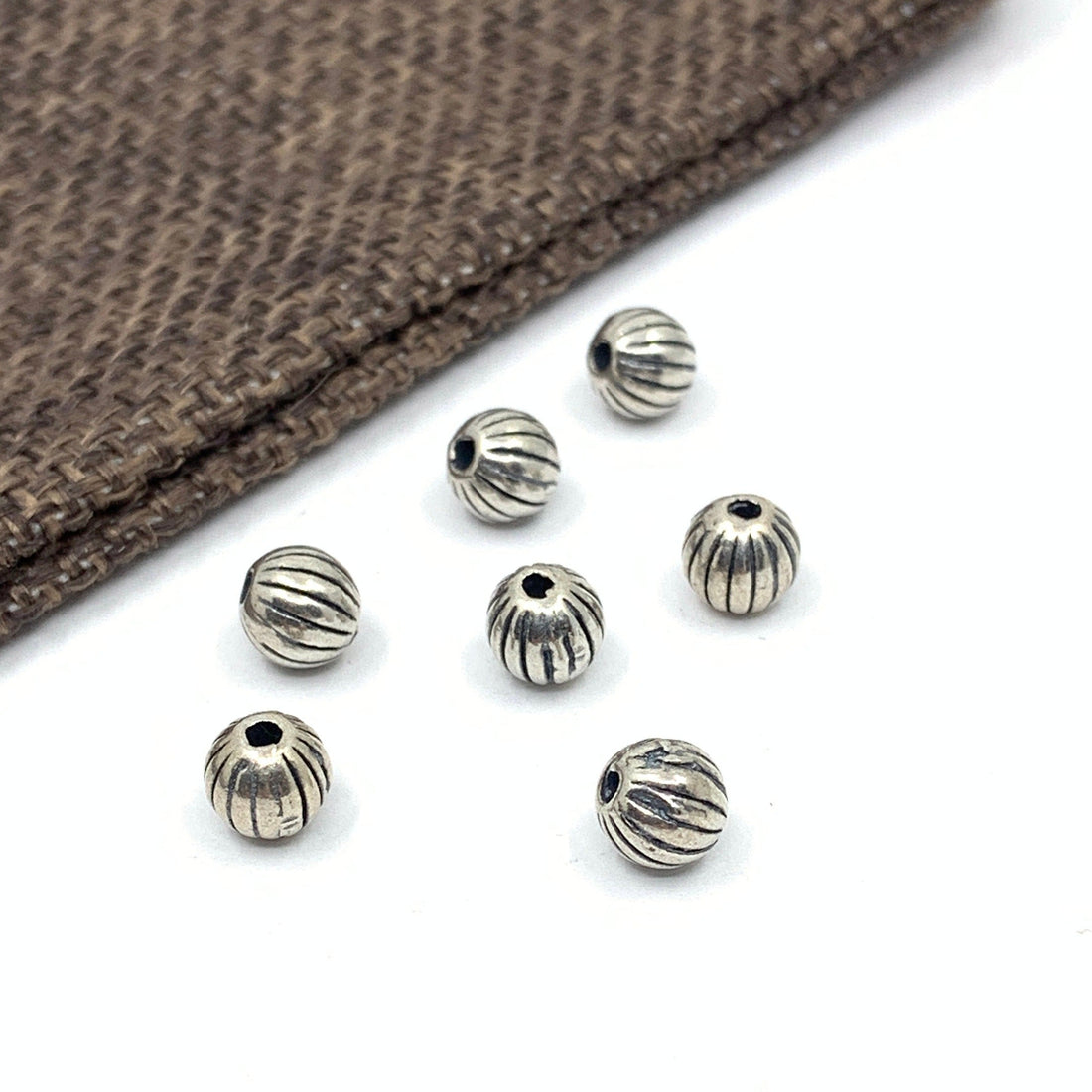 Antique Silver Metal Round Beads for jewelry making