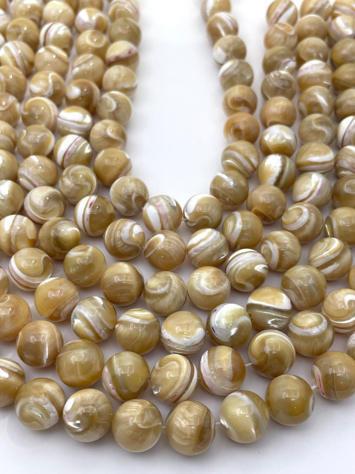Caramel Mother of Pearl Beads