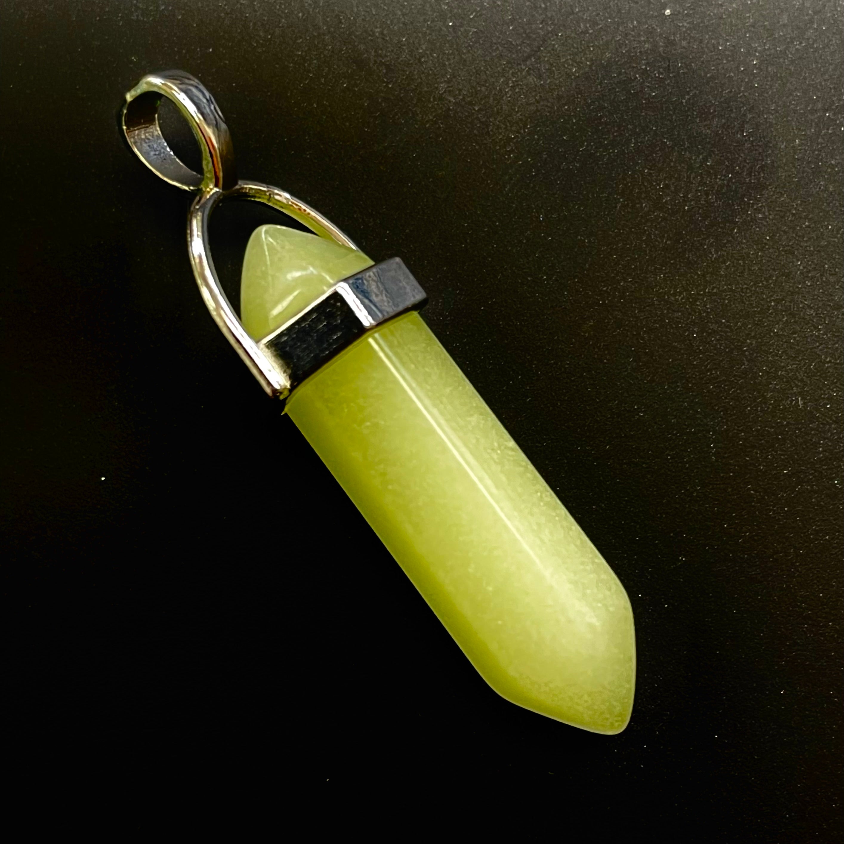 Glow in the dark bullet pendant