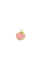 Blue Enamel Charm Sterling Silver Flat Heart Charm