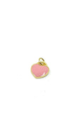 Blue Enamel Charm Sterling Silver Flat Heart Charm