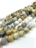 African Moss Dendritic Opal Beads