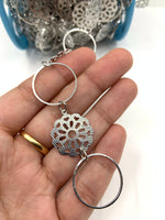 Flower and circle link chain for jewelry making