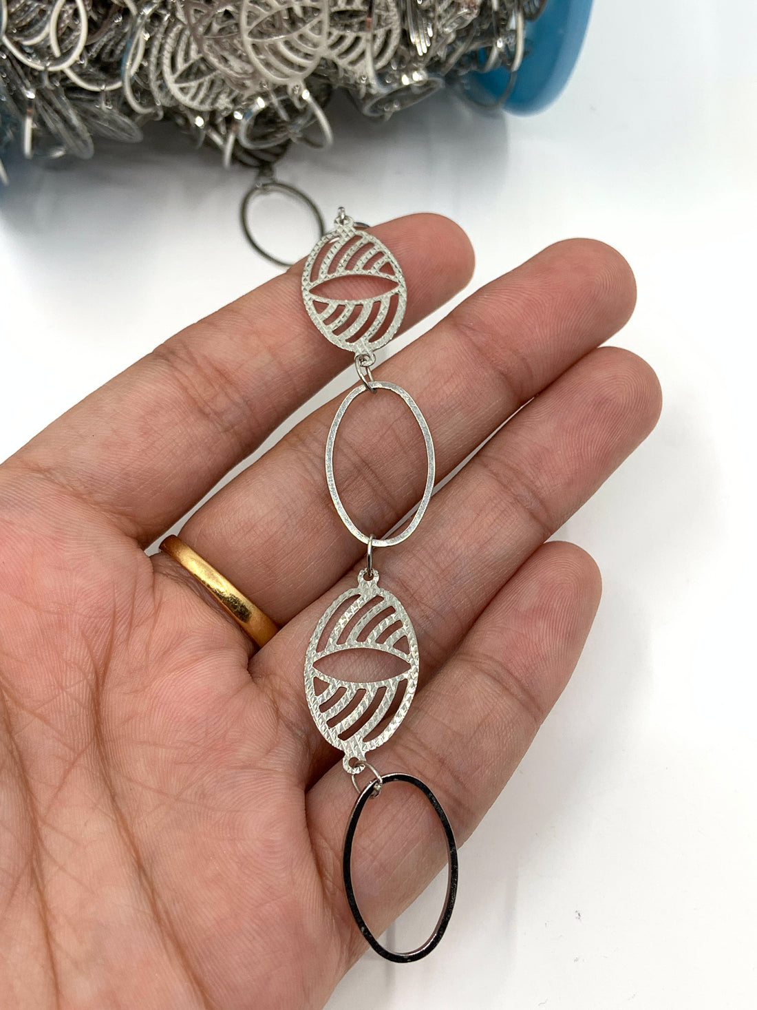 Unfinished Link Chains in alloy metal