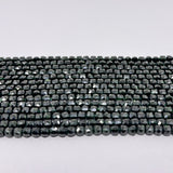 Cube Faceted 4mm x 4mm Natural Stone beads, 10 options