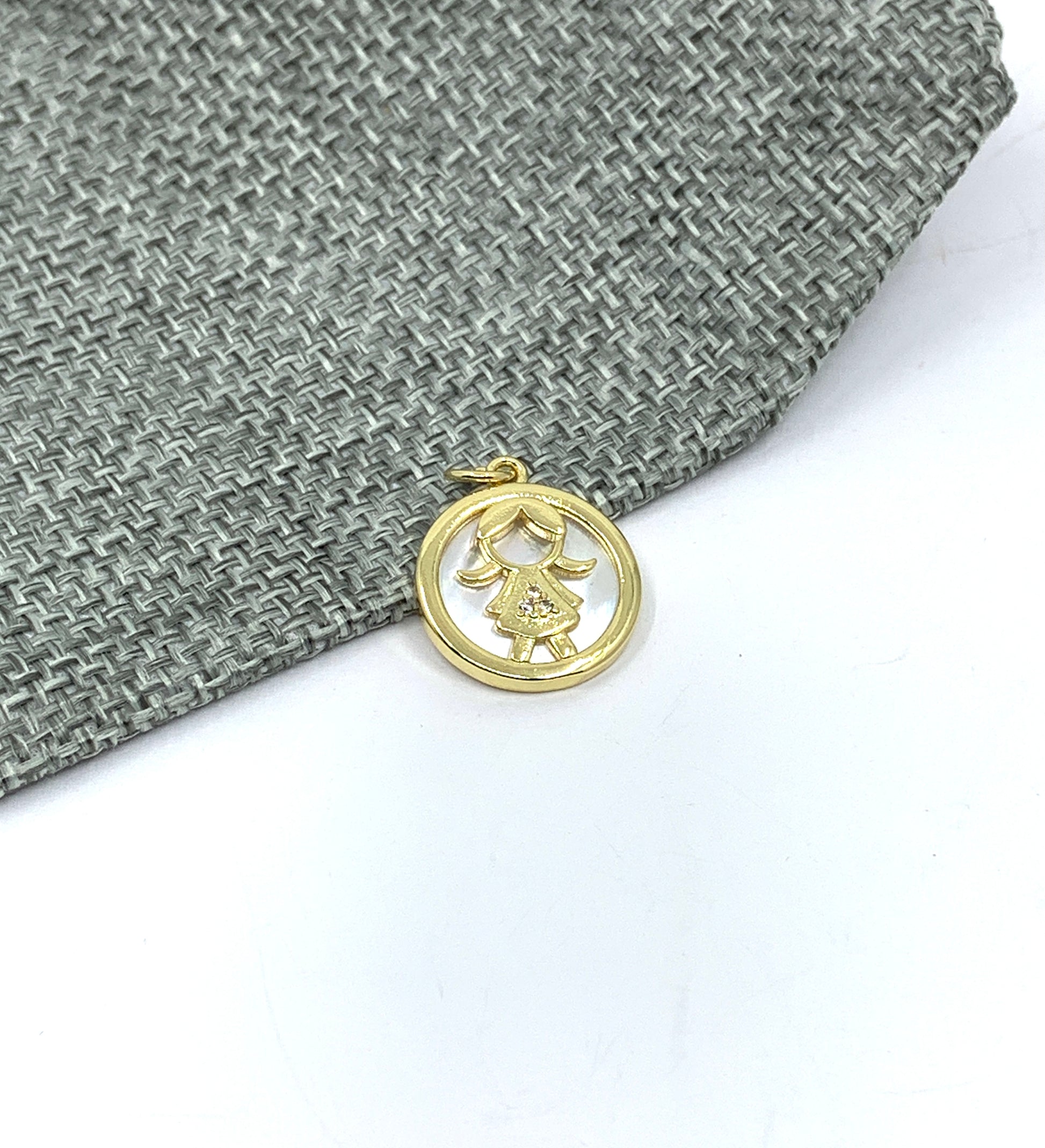 Cute baby girl charm pendant