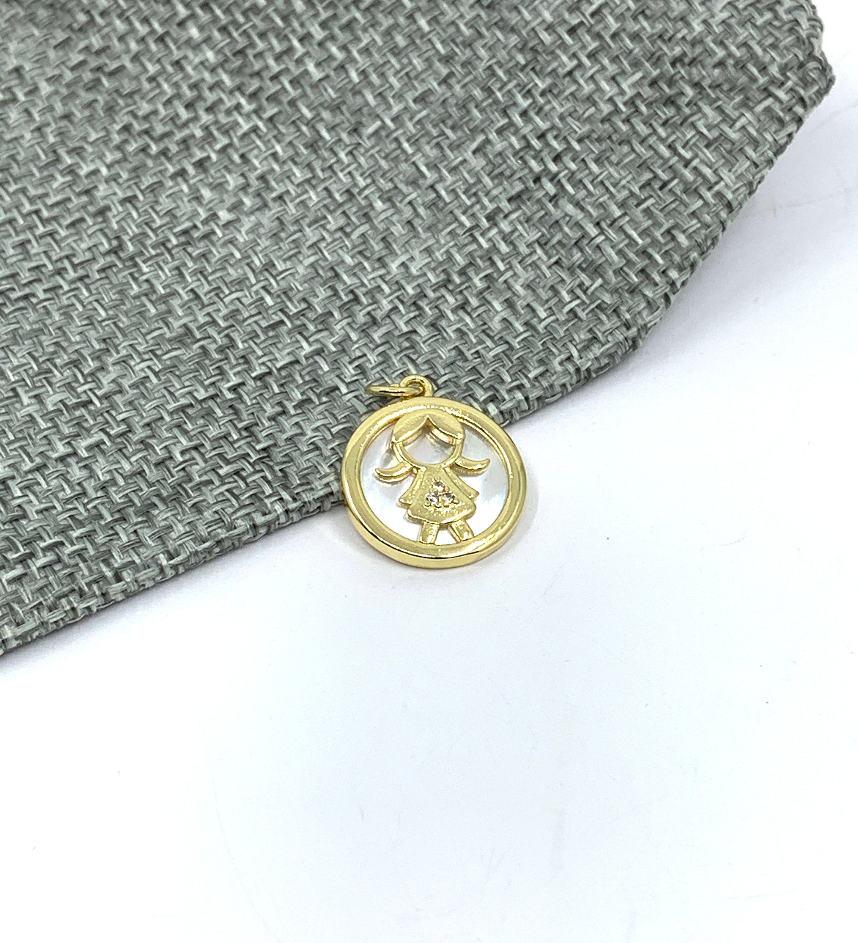 Cute baby girl charm pendant