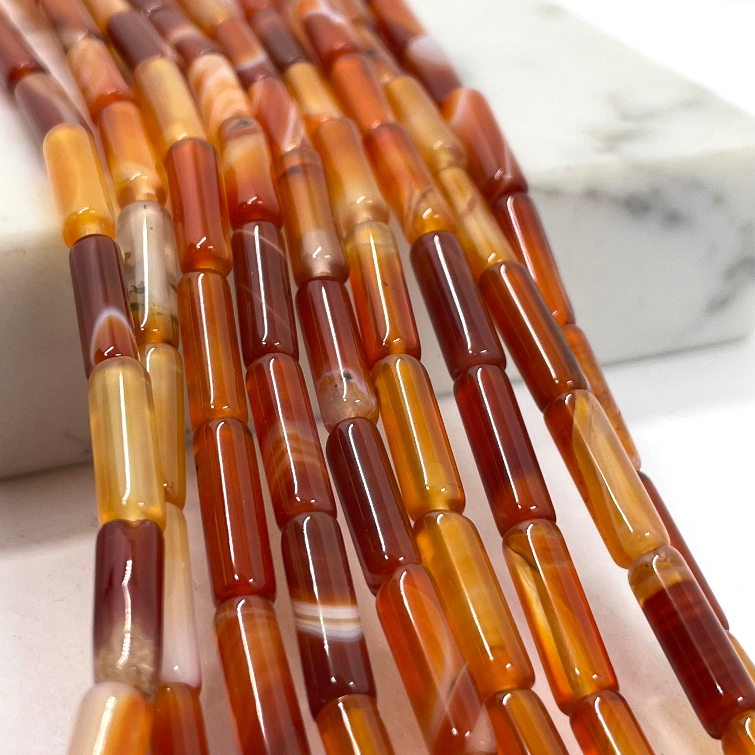 Gemstone Tube Cylinder Beads