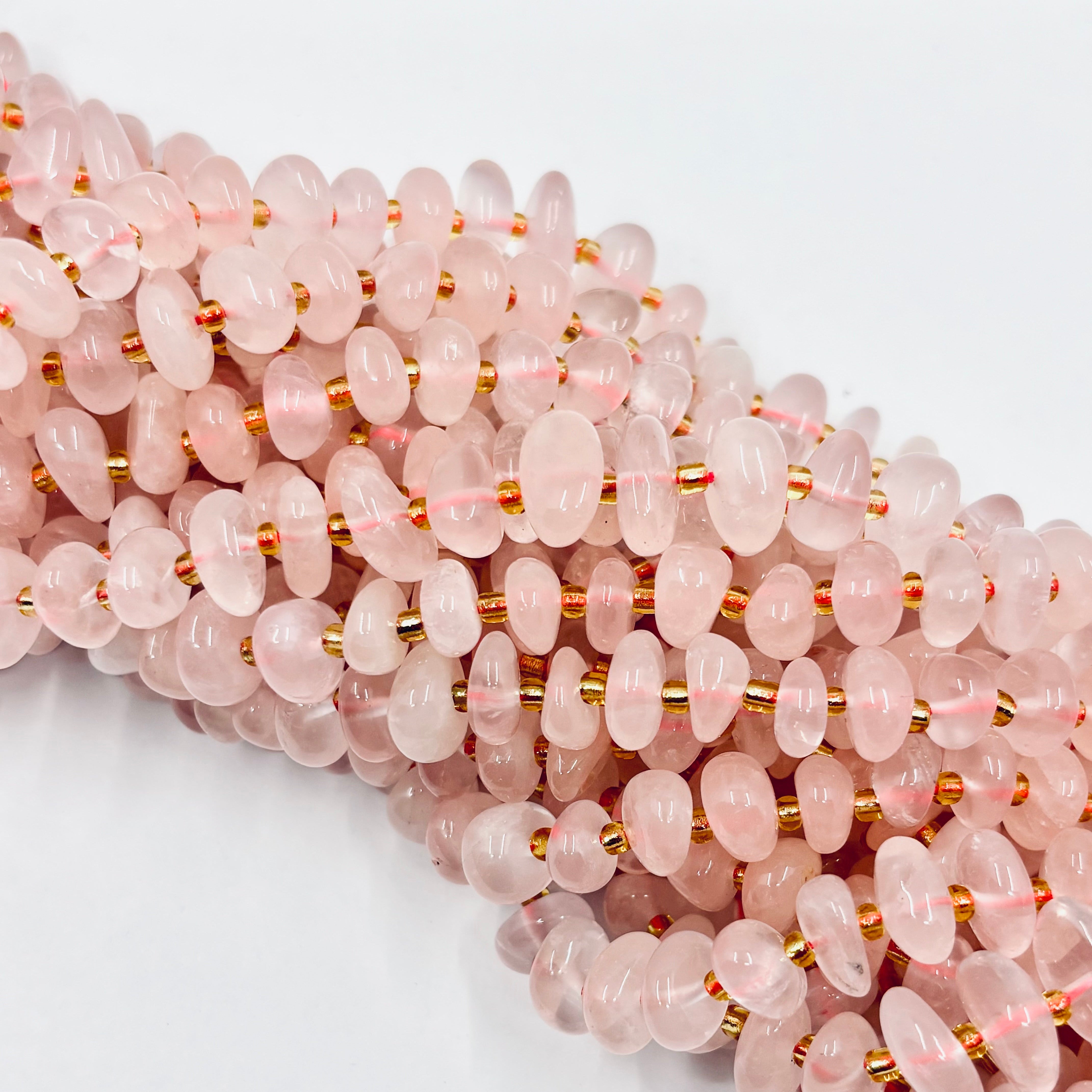 Rose Quartz Flat Nuggets | Bellaire Wholesale