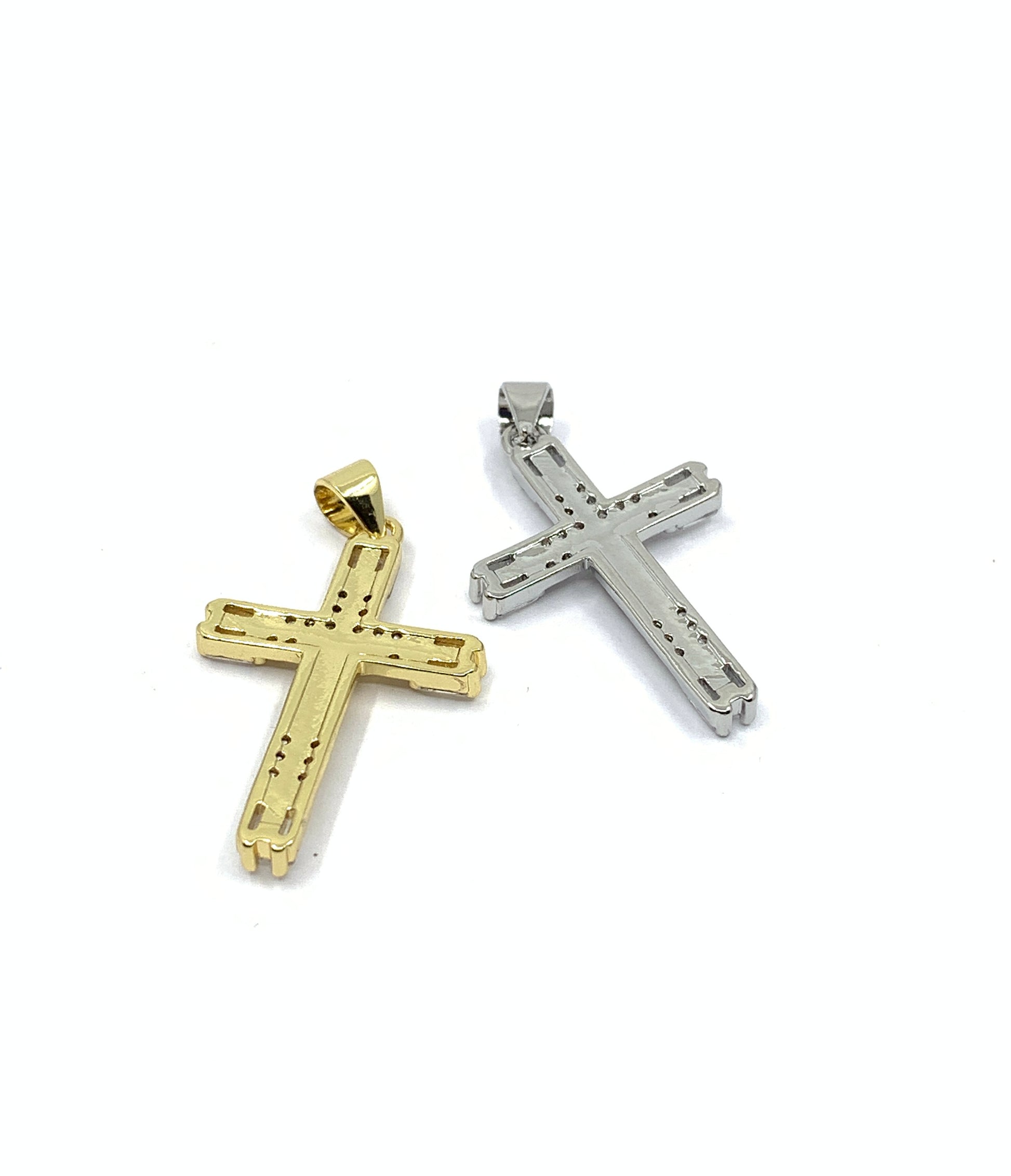 Back side of cross pendants
