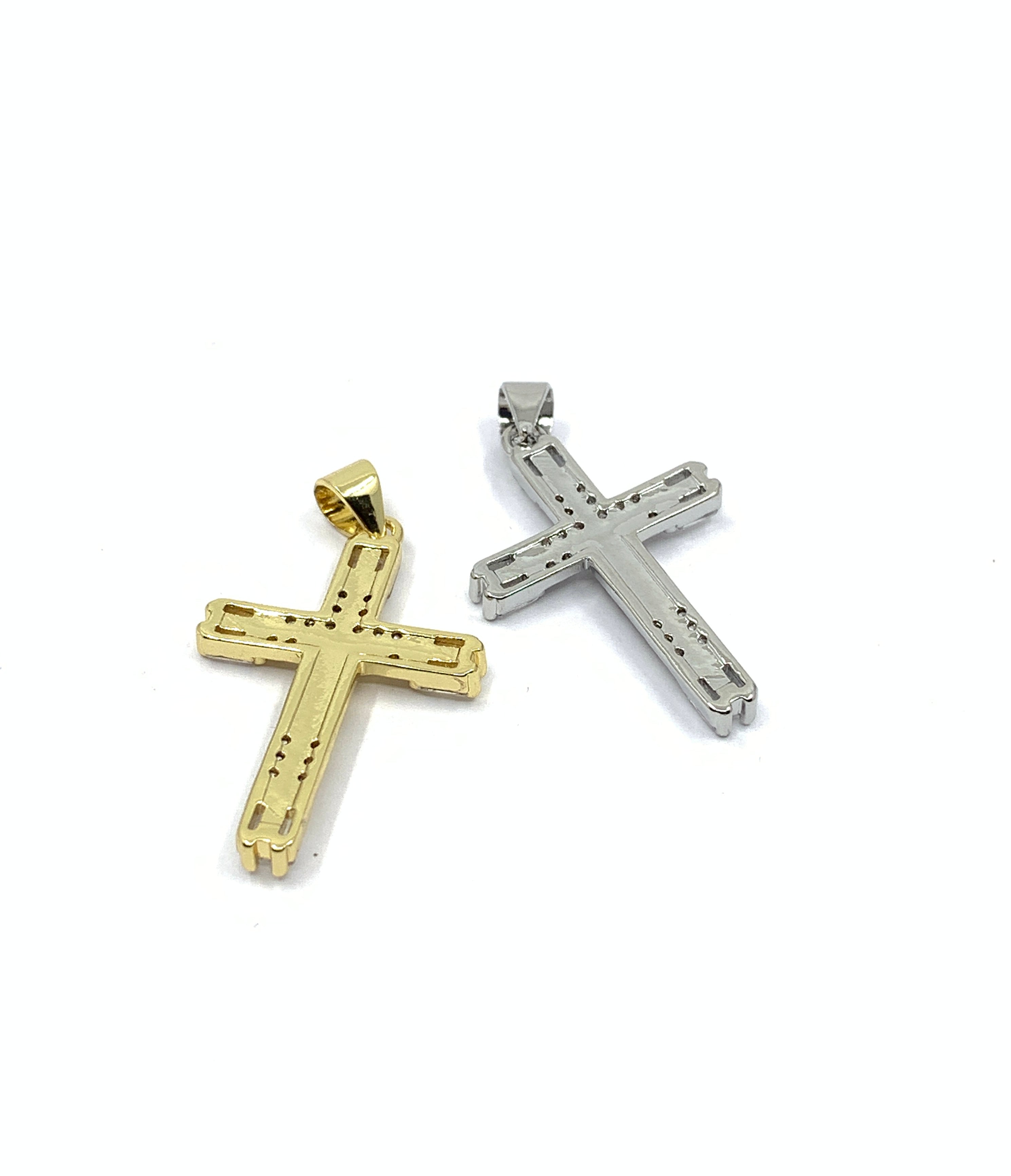 Back side of cross pendants
