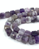 Dog Tooth Amethyst Cube Beads