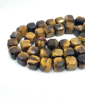 Tiger eye cube beads