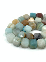 Amazonite Cube Gemstone Beads