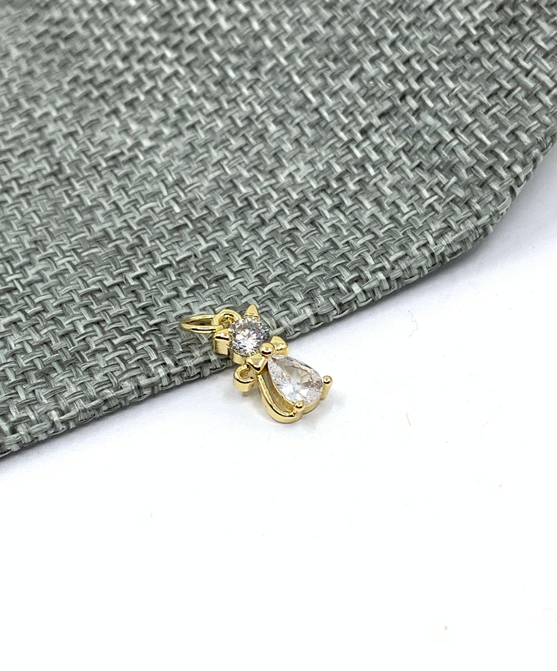Gold Cat Charm Pendant