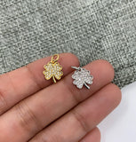 Clover leaf cz charms