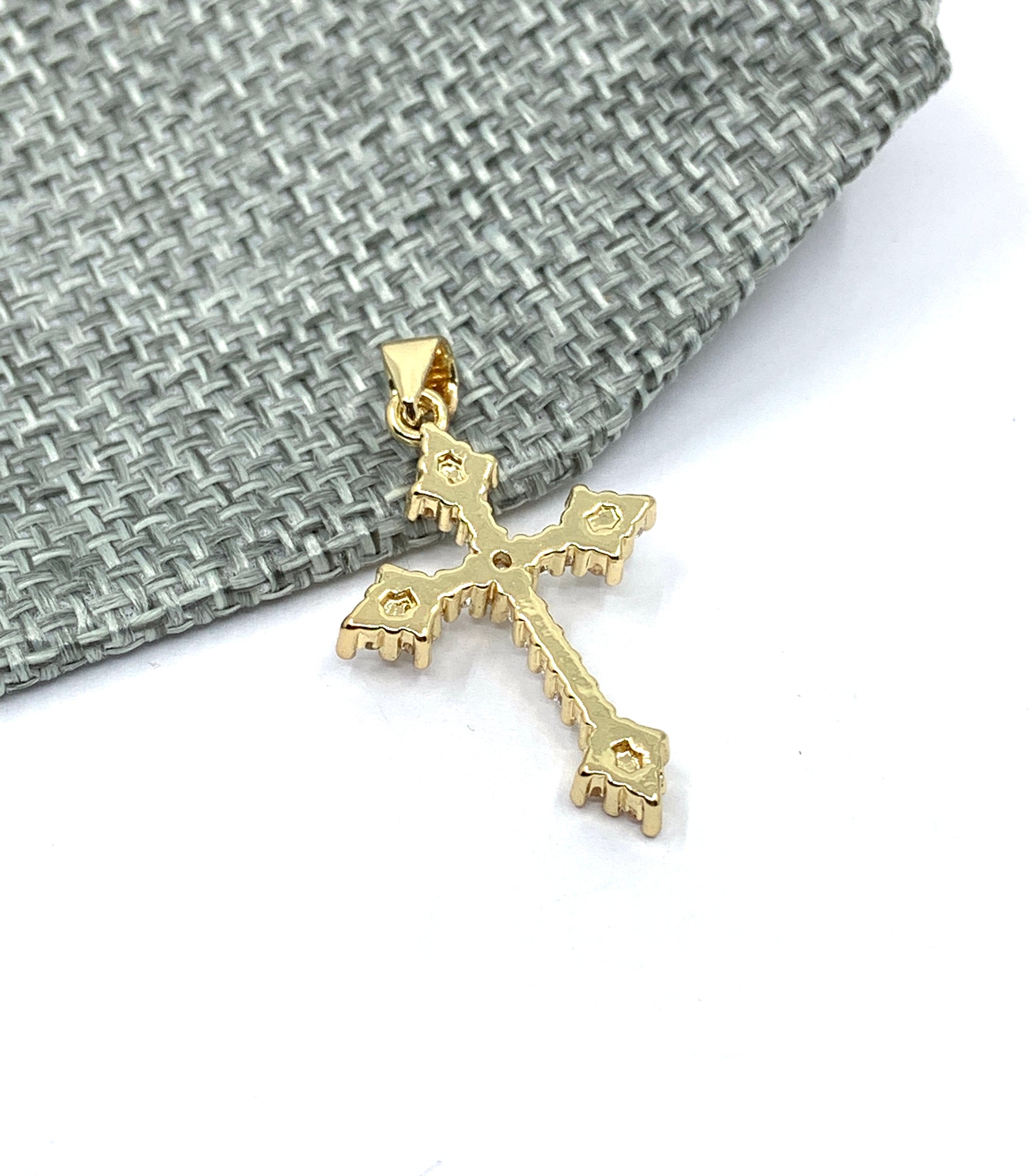 Back side of cross pendant