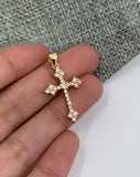 CZ Cross Pendant on hand for size reference