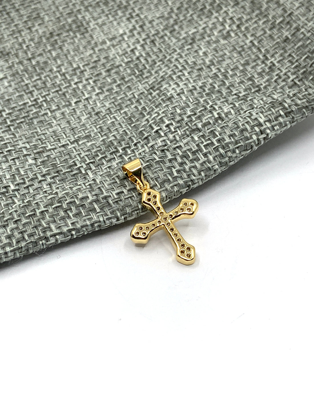 CZ Gold Cross Pendant for necklace
