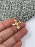 CZ Pave Cross on hand for size reference