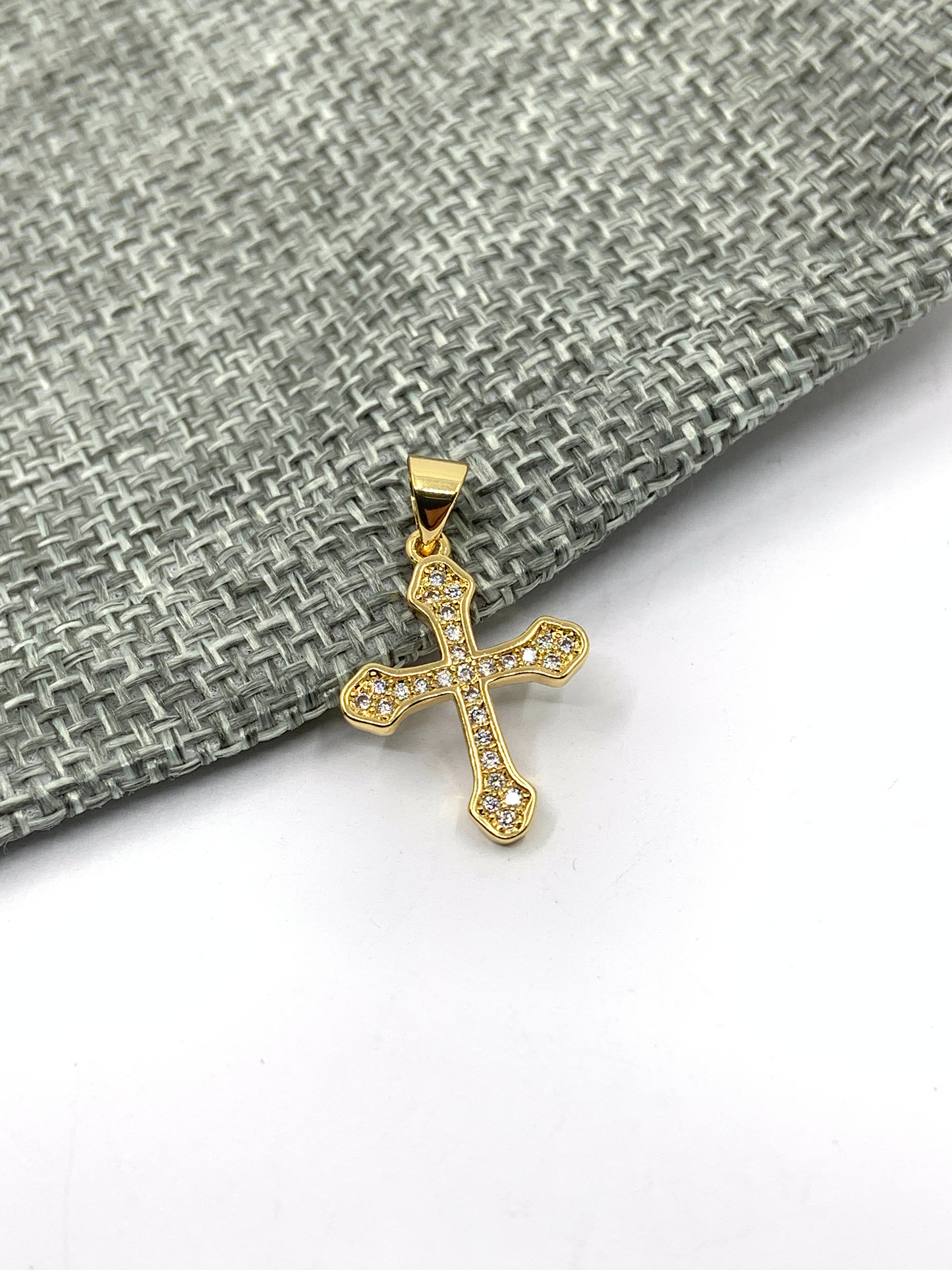 Clear cz cross pendant