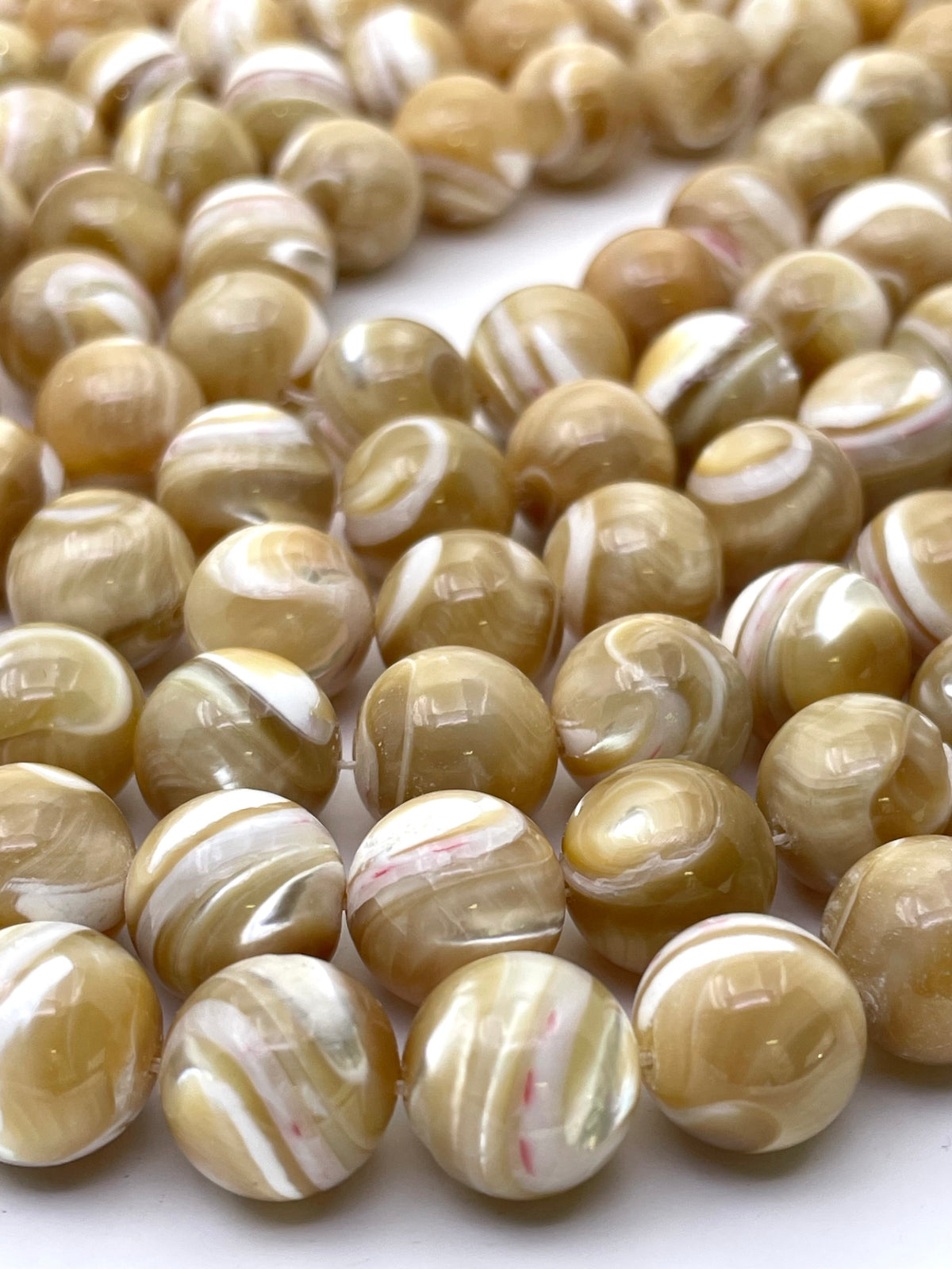 Caramel Mother of Pearl Beads