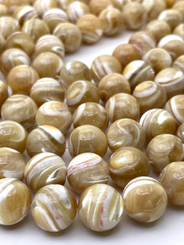 Caramel Mother of Pearl Beads