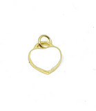 Blue Enamel Charm Sterling Silver Flat Heart Charm