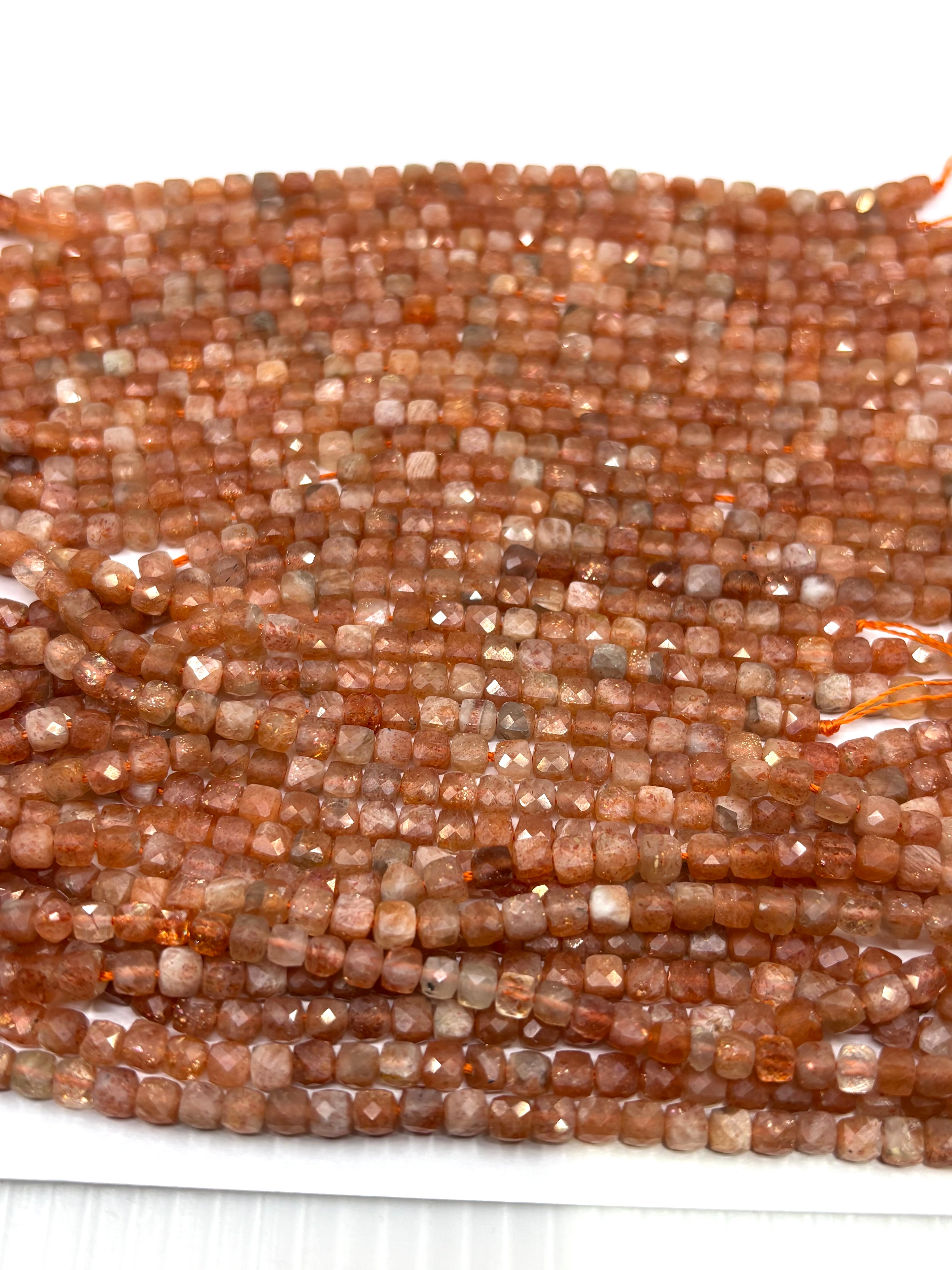4mm x 4mm Cube Sunstone