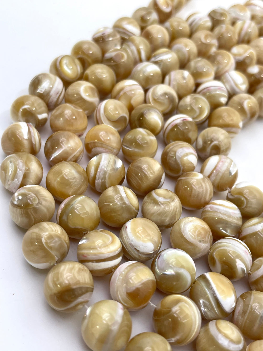 Caramel Mother of Pearl Beads
