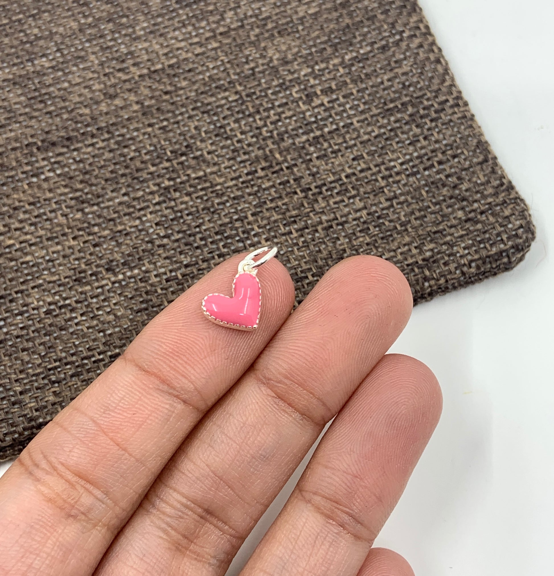 Cute pink heart charm