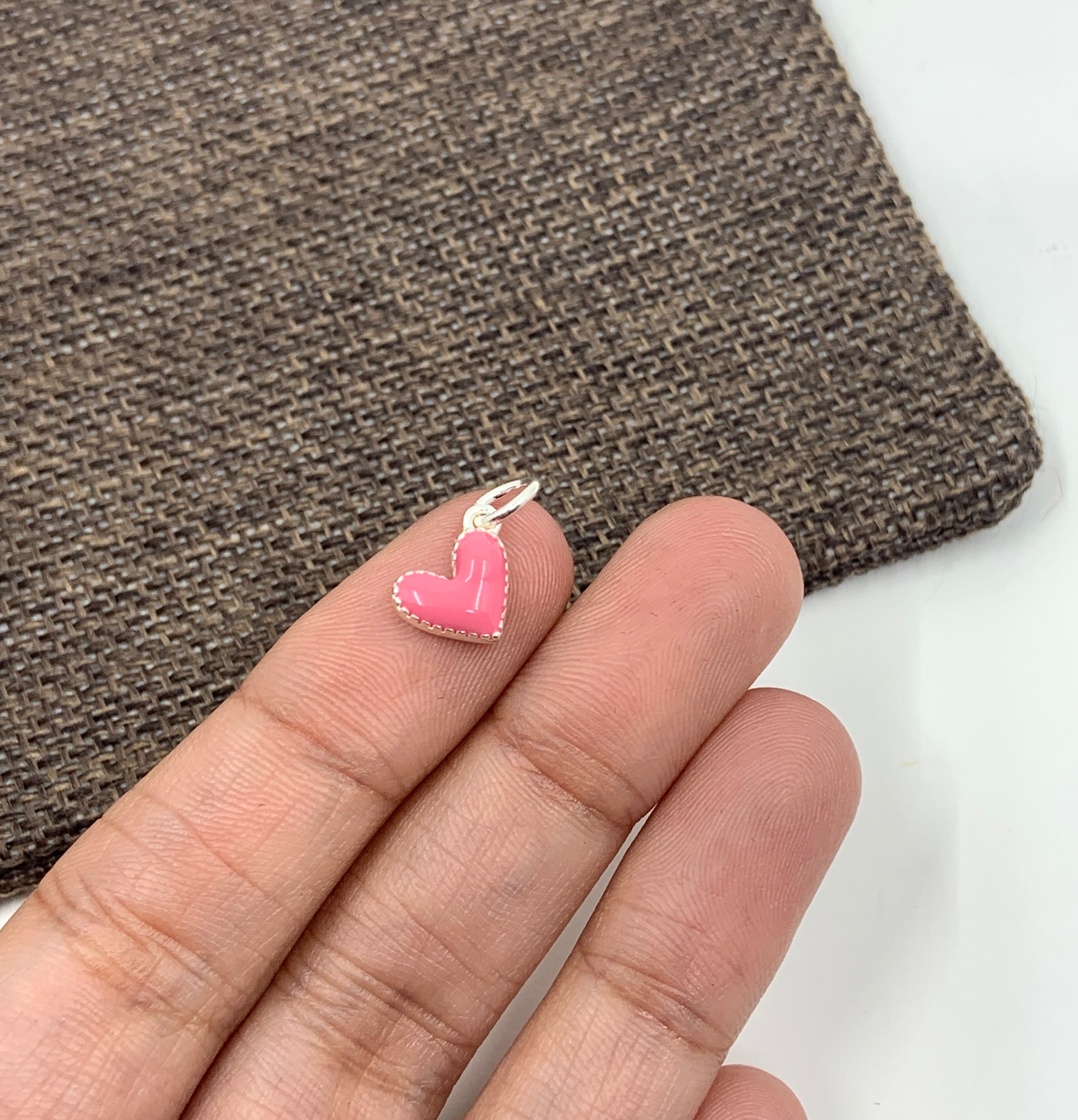 Cute pink heart charm