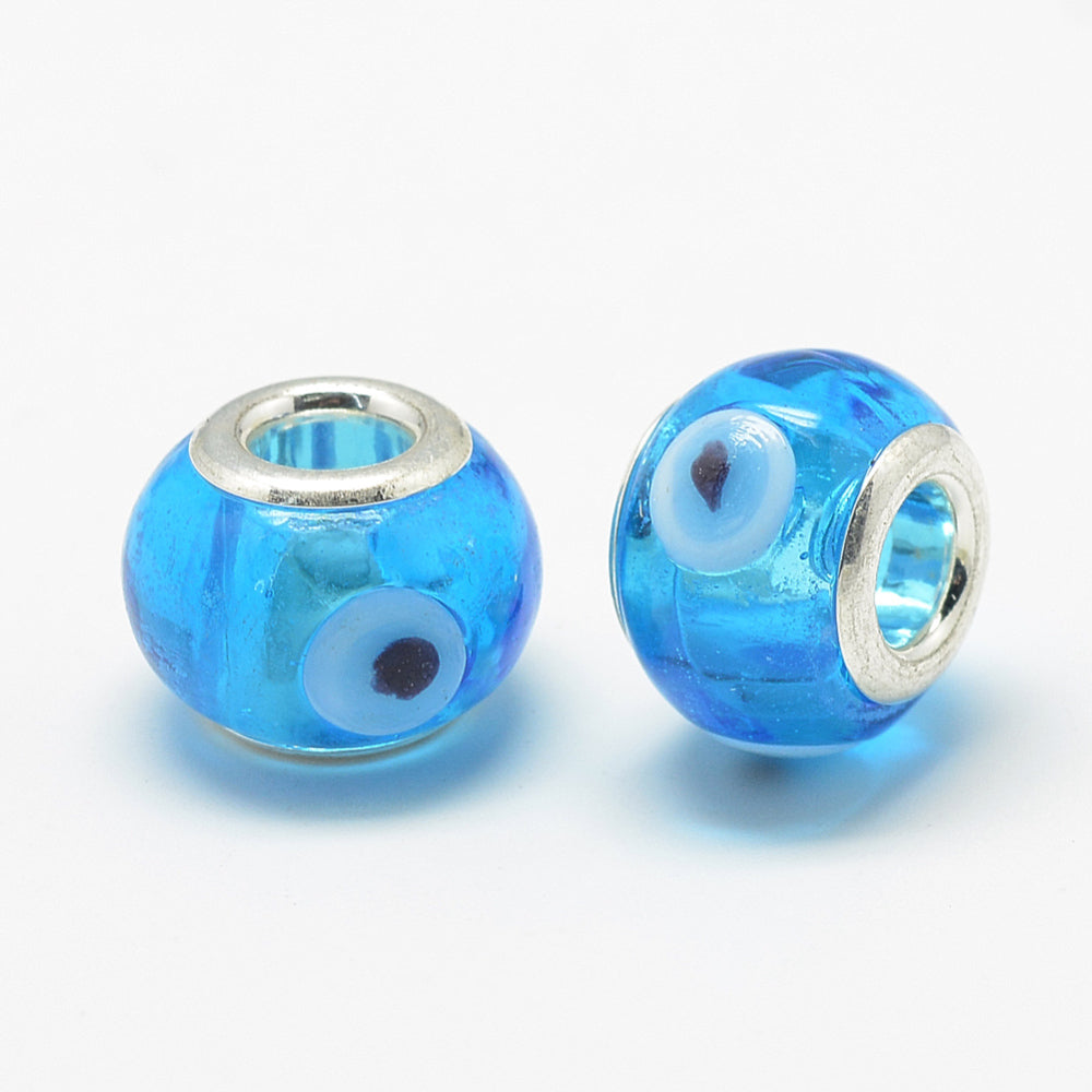 Blue Alloy Evil Eye Bead | Bellaire Wholesale