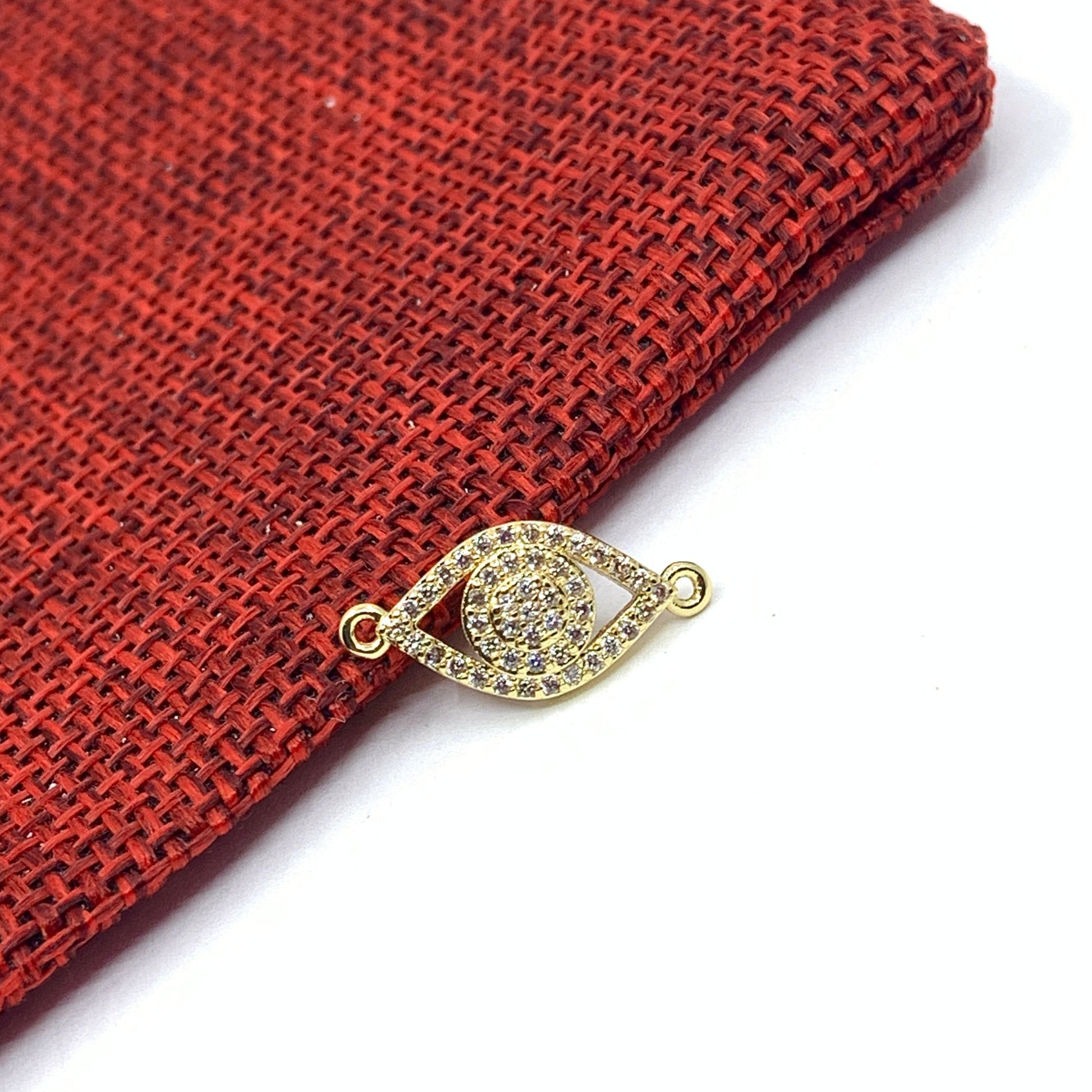 Clear Stones CZ Evil Eye Connector
