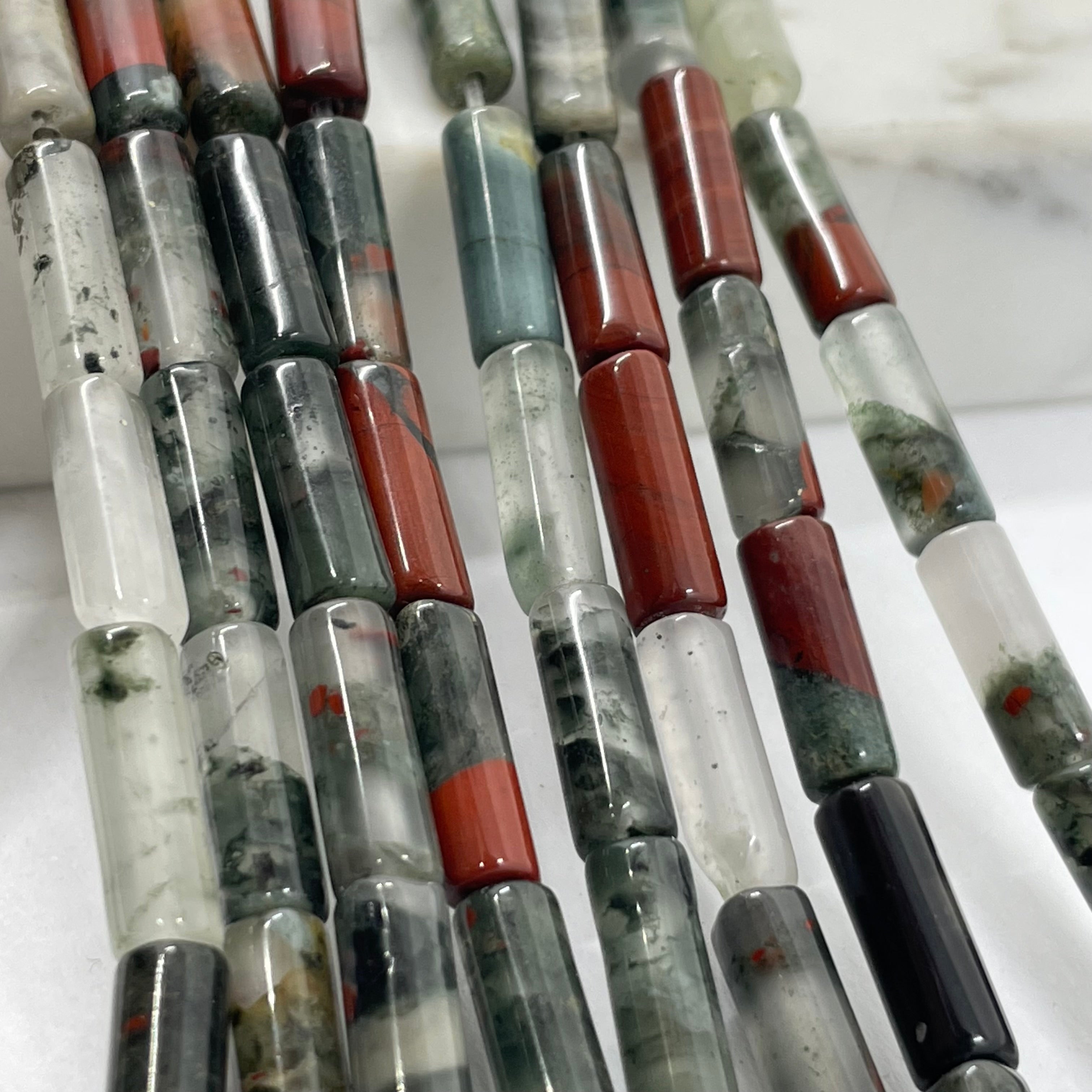 Gemstone Tube Cylinder Beads