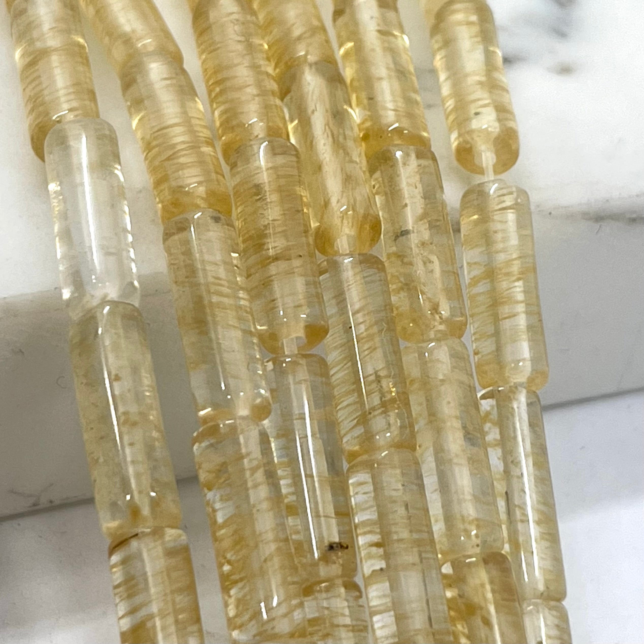 Gemstone Tube Cylinder Beads