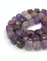 Super Seven Cube Gemstone Beads
