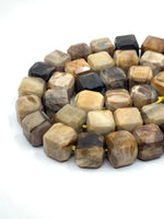 Wood Jasper Cube Gemstone beads