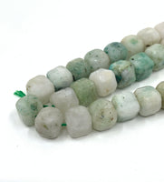 Kiwi Stone Cube Beads