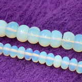 Rondelle Opalite Beads- Faceted and smooth