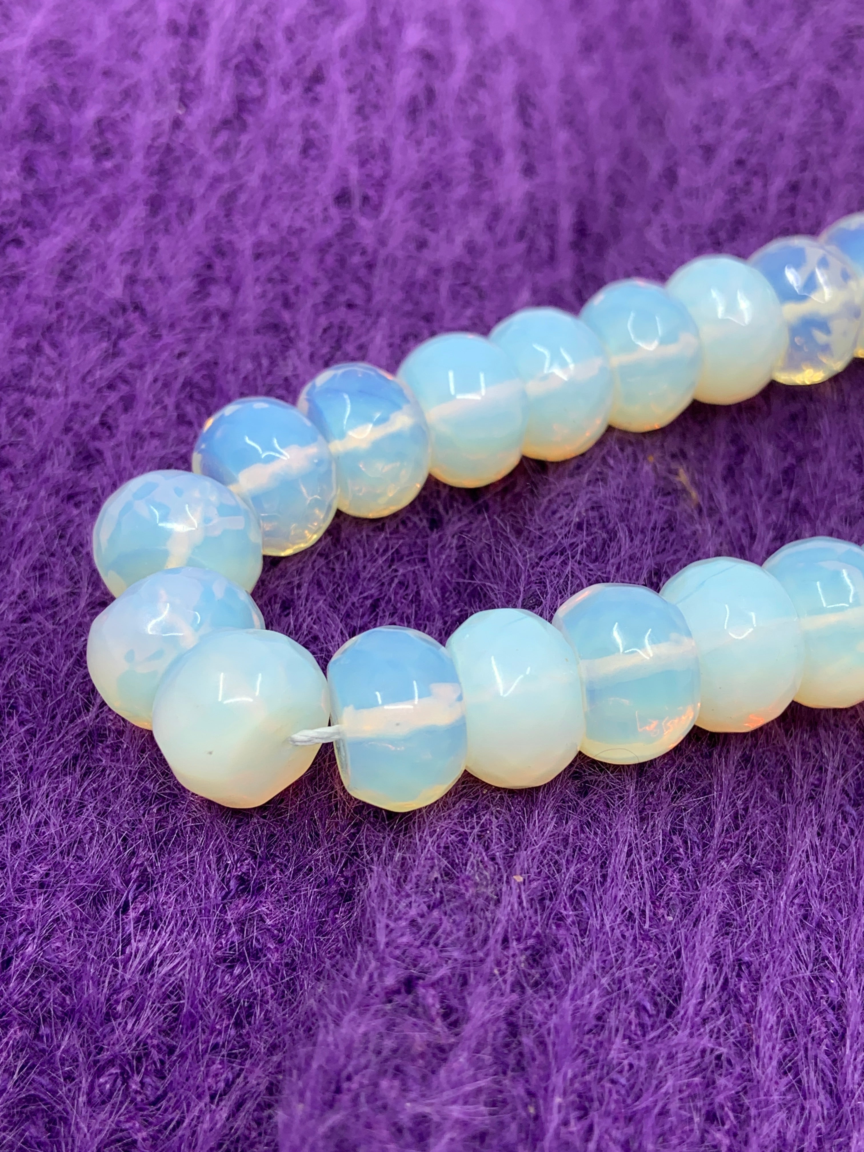 Rainbow Opalite Donut Beads