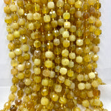 6mm Cube Yellow Opal