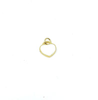 Blue Enamel Charm Sterling Silver Flat Heart Charm