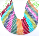 6mm x 2mm Donut Disc Shape Bead Rainbow Jade Bead