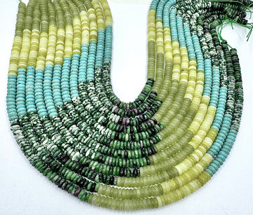 6mm x 2mm Donut Disc Shape Bead Mix Gemstone